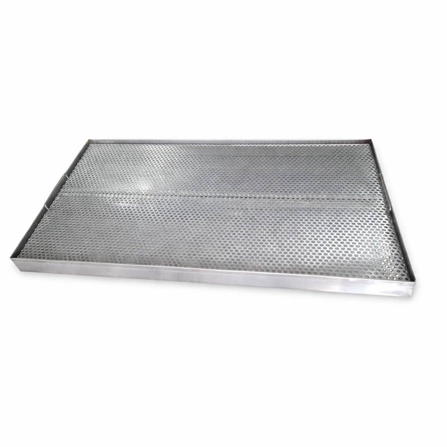 Stainless steel perforated drip tray AISI 304 for glassware drainage and horeca use