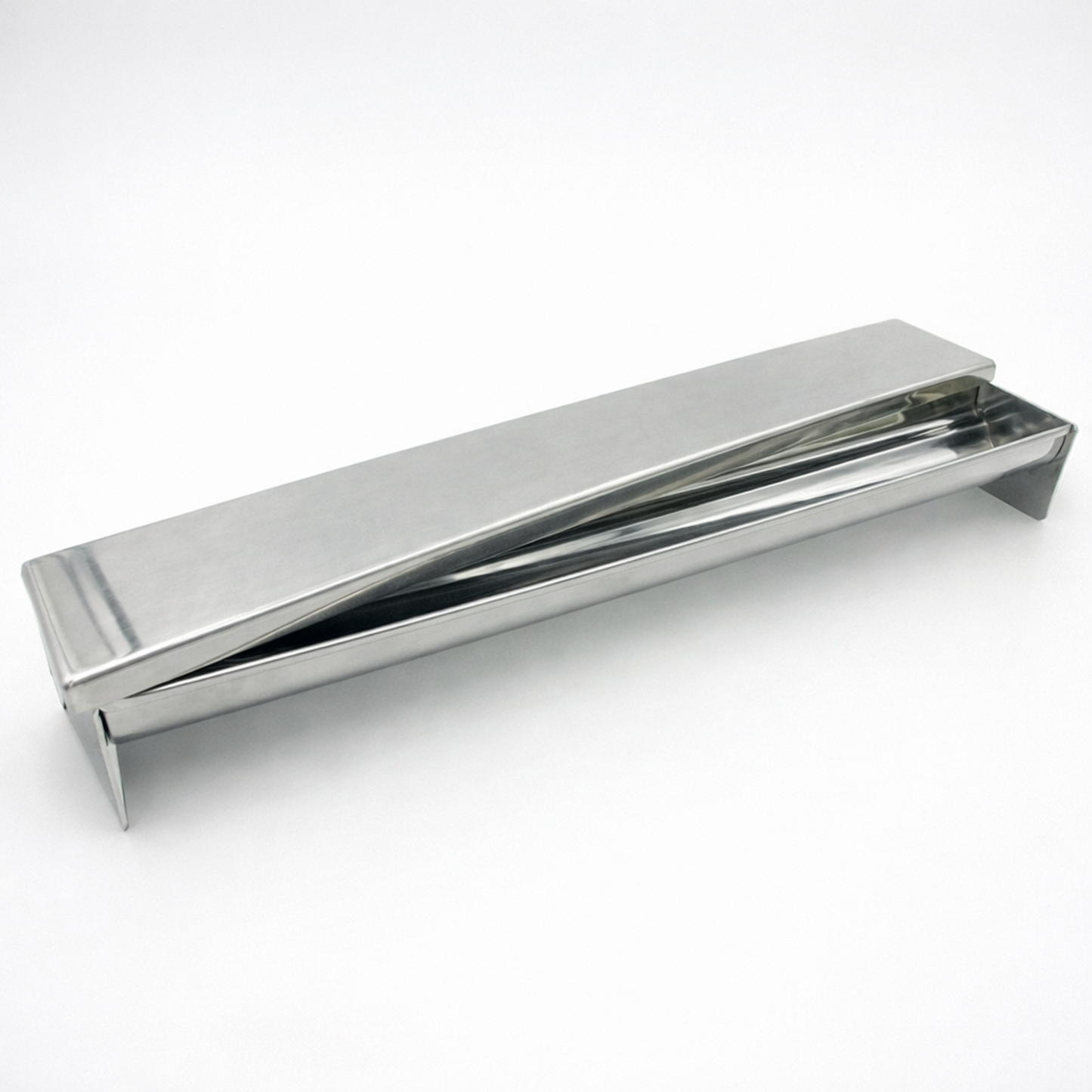 Professional stainless steel terrine mold in clover shape with press lid included