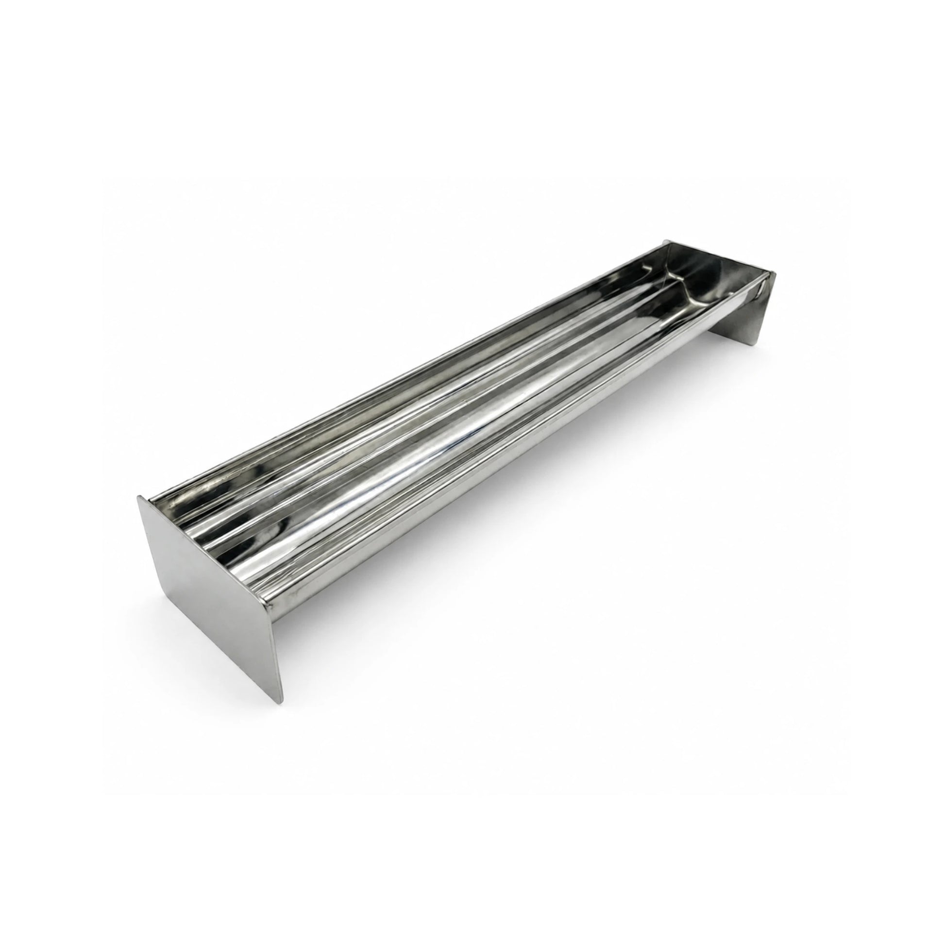 Professional stainless steel Clover Shape terrine mold, resting on a white background