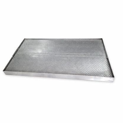 Stainless steel perforated drip tray AISI 304 for glassware drainage and horeca use