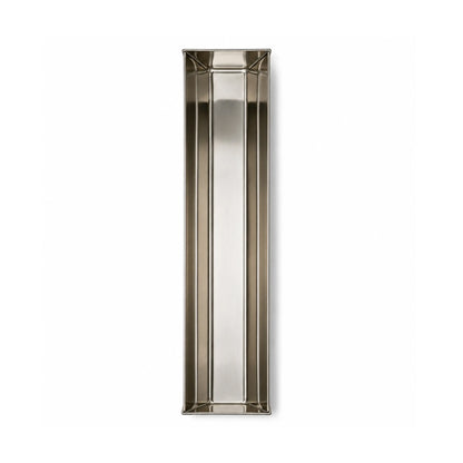 Top view of a professional trapezoid stainless steel terrine mold, ideal for creating perfectly shaped pâtés and terrines.