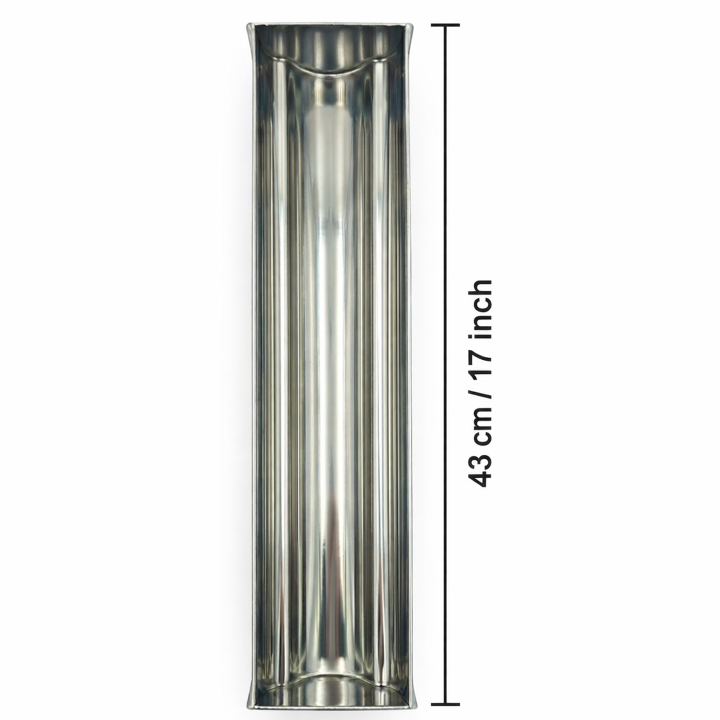Technical dimensions of the XL clover terrine mold showing 43cm length